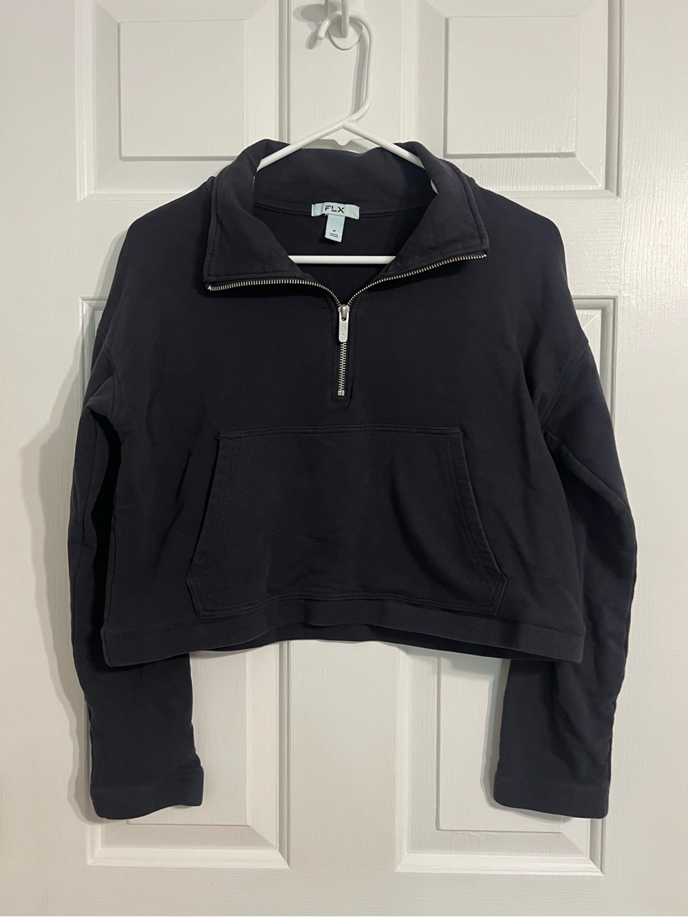 FLX Active Navy Cropped Long Sleeve - Medium